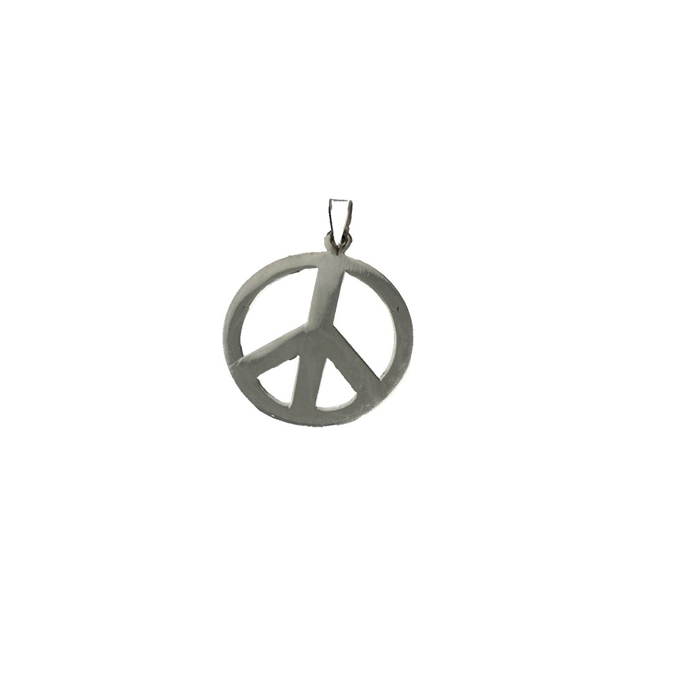 Peace Sign Charm‎ Hippie Movement Symbol Pendant .925 Sterling Silver MEDIUM NEW